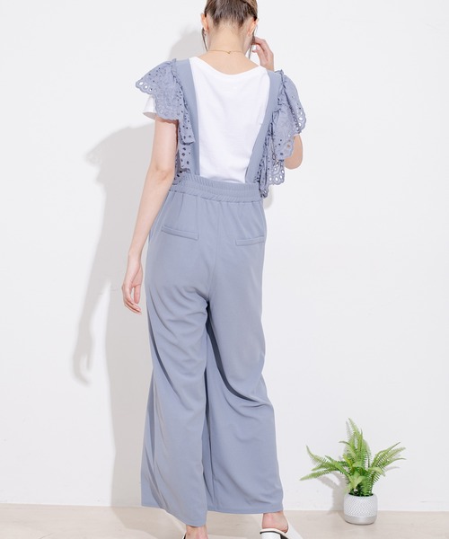 Jayro(ジャイロ)の「スカラップ刺繍サスオールインワン(つなぎ/オールインワン・レディース・グレー/ブラック/サックスブルー・M)」の18枚目の写真