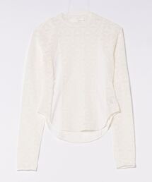 ANOGH（アノフ）の「LACE PRINT SHEER TOPS（Tシャツ/カットソー）」