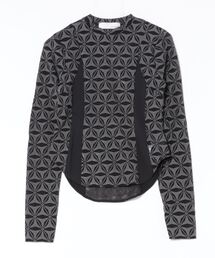 LACE PRINT SHEER TOPS