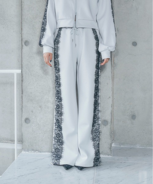 ANDGEEBEE（アンジービー）の「レースラインパンツ（その他パンツ・レディース・グレー/ブラック・FREE）」の2枚目の写真