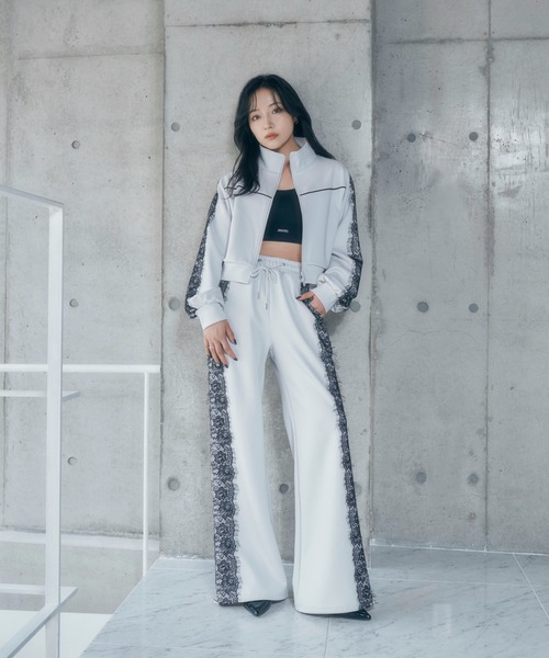 ANDGEEBEE（アンジービー）の「レースラインパンツ（その他パンツ・レディース・グレー/ブラック・FREE）」の3枚目の写真