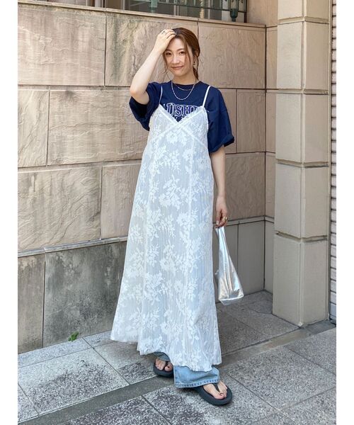 Ungrid（アングリッド）の「カレッジロゴビッグTee（Tシャツ/カットソー・レディース・チャコールグレー/オフホワイト/ネイビー・FREE）」の20枚目の写真