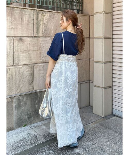 Ungrid（アングリッド）の「カレッジロゴビッグTee（Tシャツ/カットソー・レディース・チャコールグレー/オフホワイト/ネイビー・FREE）」の22枚目の写真