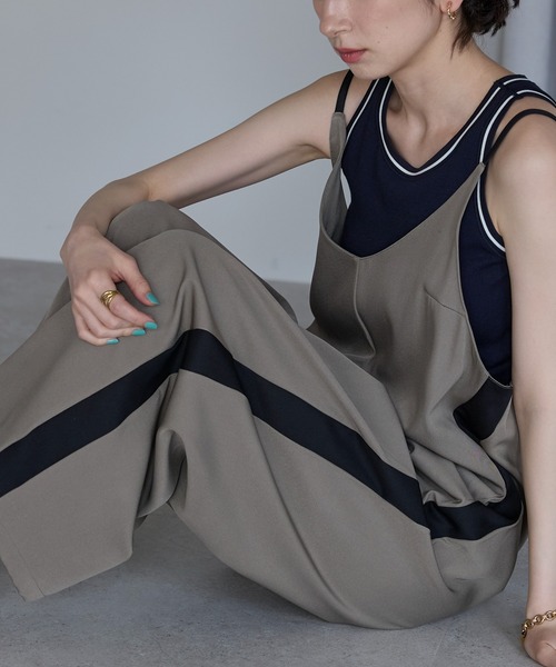 サイドラインオールインワン（サロペット/オーバーオール）｜each