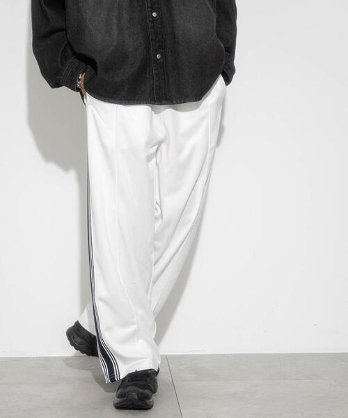 FILA（フィラ）の「∴WEGO/別注FILAライントラックパンツ（その他パンツ・メンズ・ブラック/オフホワイト・MEDIUM/LARGE）」の9枚目の写真