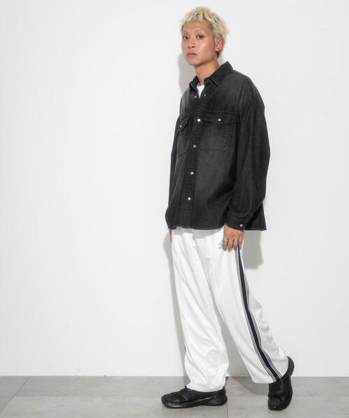 FILA（フィラ）の「∴WEGO/別注FILAライントラックパンツ（その他パンツ・メンズ・ブラック/オフホワイト・MEDIUM/LARGE）」の10枚目の写真