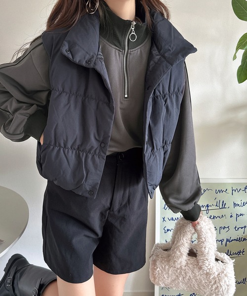 セール】カジュアルなのに高級感！胸刺繍パイピングハーフジップ