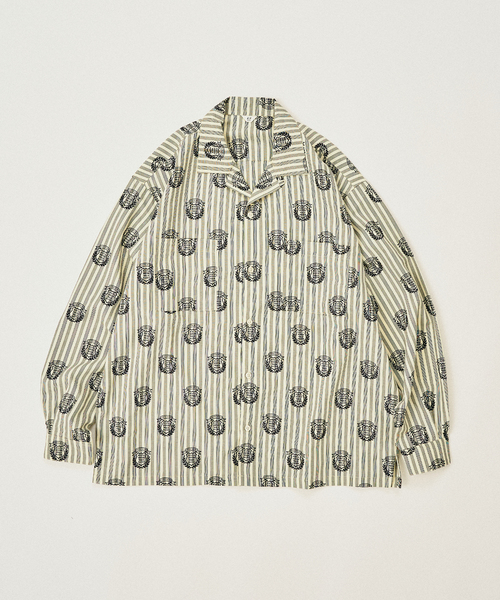 417 EDIFICE（フォーワンセブンエディフィス）の「ストライプ プリント プリントシャツ（シャツ/ブラウス・メンズ・レッド/サックスブルー/ブラック・MEDIUM/LARGE）」の7枚目の写真