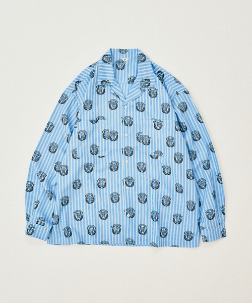 417 EDIFICE（フォーワンセブンエディフィス）の「ストライプ プリント プリントシャツ（シャツ/ブラウス・メンズ・レッド/サックスブルー/ブラック・MEDIUM/LARGE）」の8枚目の写真