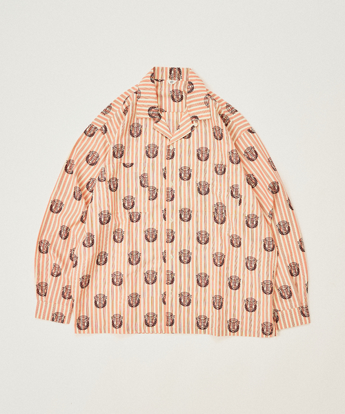 417 EDIFICE（フォーワンセブンエディフィス）の「ストライプ プリント プリントシャツ（シャツ/ブラウス・メンズ・レッド/サックスブルー/ブラック・MEDIUM/LARGE）」の9枚目の写真