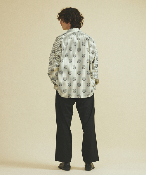 417 EDIFICE（フォーワンセブンエディフィス）の「ストライプ プリント プリントシャツ（シャツ/ブラウス・メンズ・レッド/サックスブルー/ブラック・MEDIUM/LARGE）」の12枚目の写真