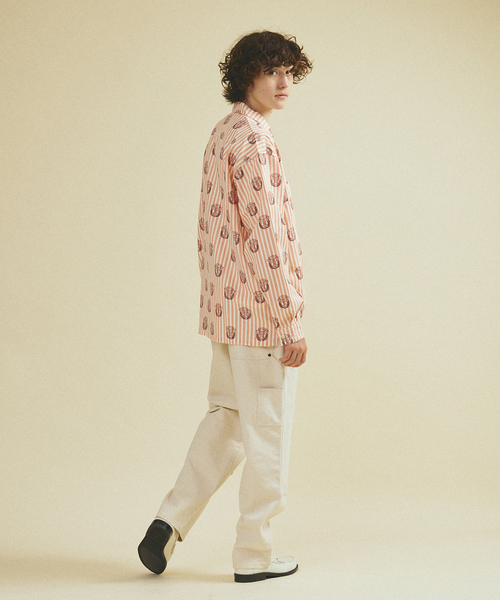 417 EDIFICE（フォーワンセブンエディフィス）の「ストライプ プリント プリントシャツ（シャツ/ブラウス・メンズ・レッド/サックスブルー/ブラック・MEDIUM/LARGE）」の14枚目の写真