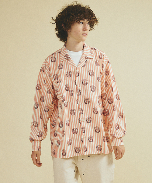 417 EDIFICE（フォーワンセブンエディフィス）の「ストライプ プリント プリントシャツ（シャツ/ブラウス・メンズ・レッド/サックスブルー/ブラック・MEDIUM/LARGE）」の16枚目の写真