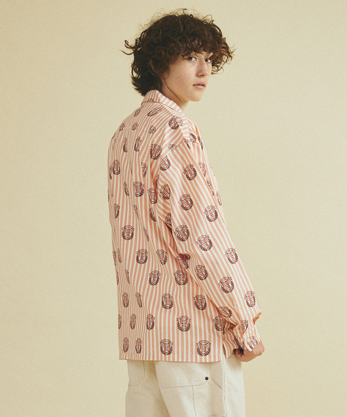 417 EDIFICE（フォーワンセブンエディフィス）の「ストライプ プリント プリントシャツ（シャツ/ブラウス・メンズ・レッド/サックスブルー/ブラック・MEDIUM/LARGE）」の19枚目の写真