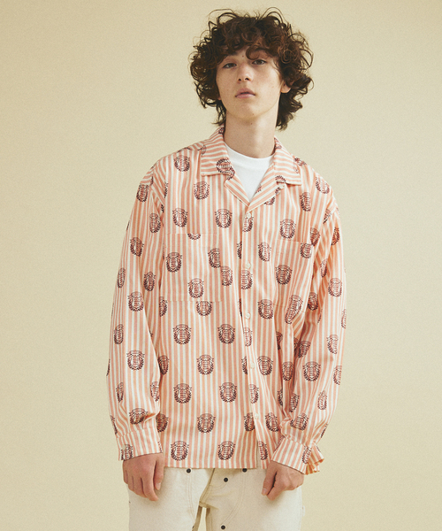 417 EDIFICE（フォーワンセブンエディフィス）の「ストライプ プリント プリントシャツ（シャツ/ブラウス・メンズ・レッド/サックスブルー/ブラック・MEDIUM/LARGE）」の20枚目の写真