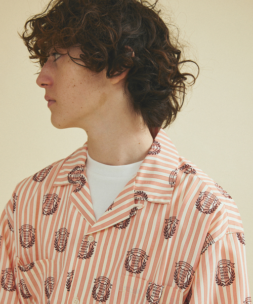 417 EDIFICE（フォーワンセブンエディフィス）の「ストライプ プリント プリントシャツ（シャツ/ブラウス・メンズ・レッド/サックスブルー/ブラック・MEDIUM/LARGE）」の21枚目の写真