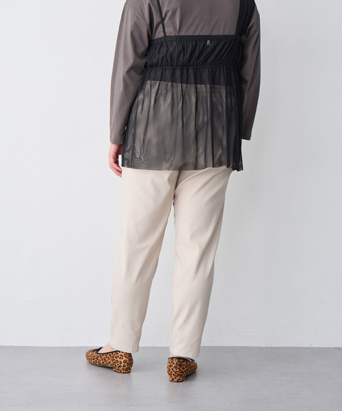 anyfee(エニフィー)の「【anyfee】GOODテーパードパンツ《大きいサイズ/プラスサイズ》◆2025SS◆(スラックス・レディース・ネイビー/カーキ/アイボリー/ブラック・3L/4L/5L/LL)」の5枚目の写真
