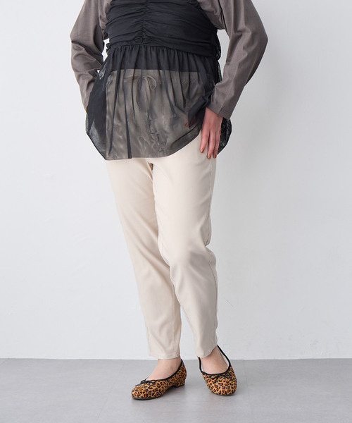 anyfee(エニフィー)の「【anyfee】GOODテーパードパンツ《大きいサイズ/プラスサイズ》◆2025SS◆(スラックス・レディース・ネイビー/カーキ/アイボリー/ブラック・3L/4L/5L/LL)」の7枚目の写真