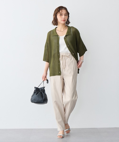 anyfee(エニフィー)の「【anyfee】GOODテーパードパンツ《大きいサイズ/プラスサイズ》◆2025SS◆(スラックス・レディース・ネイビー/カーキ/アイボリー/ブラック・3L/4L/5L/LL)」の2枚目の写真