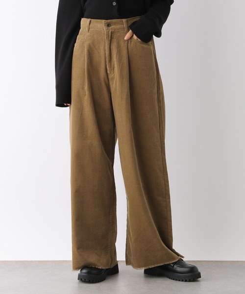LEPSIM(レプシィム)の「細コールタックパンツ 145477(その他パンツ・レディース・チャコールグレー/グレイッシュベージュ/ブラウン・FREE)」の2枚目の写真