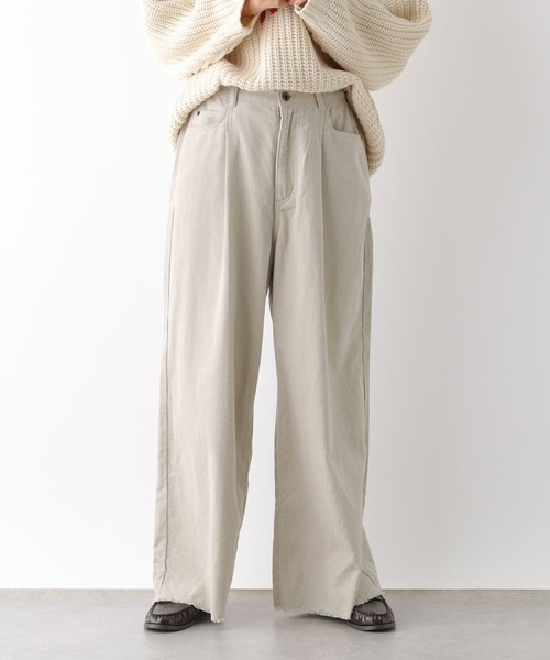 LEPSIM(レプシィム)の「細コールタックパンツ 145477(その他パンツ・レディース・チャコールグレー/グレイッシュベージュ/ブラウン・FREE)」の6枚目の写真