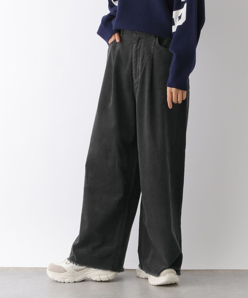 LEPSIM(レプシィム)の「細コールタックパンツ 145477(その他パンツ・レディース・チャコールグレー/グレイッシュベージュ/ブラウン・FREE)」の10枚目の写真