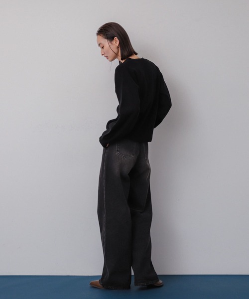 セール】プレートツキニットカーディガン（カーディガン/ボレロ