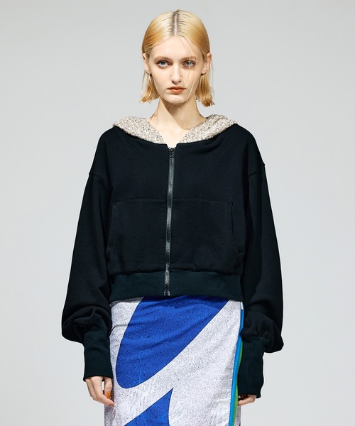 NON TOKYO(ノントーキョー)の「GLITTER ZIP-UP HOODIE(パーカー・レディース・レッド/ブラック/グレー・FREE)」の5枚目の写真
