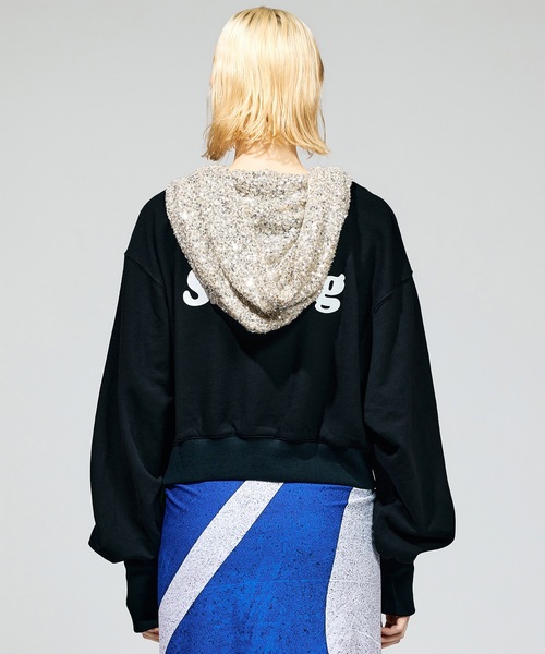 NON TOKYO(ノントーキョー)の「GLITTER ZIP-UP HOODIE(パーカー・レディース・レッド/ブラック/グレー・FREE)」の7枚目の写真