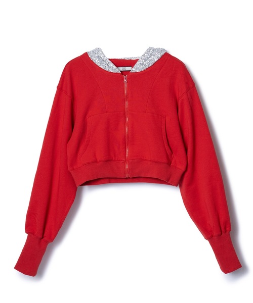 NON TOKYO(ノントーキョー)の「GLITTER ZIP-UP HOODIE(パーカー・レディース・レッド/ブラック/グレー・FREE)」の17枚目の写真