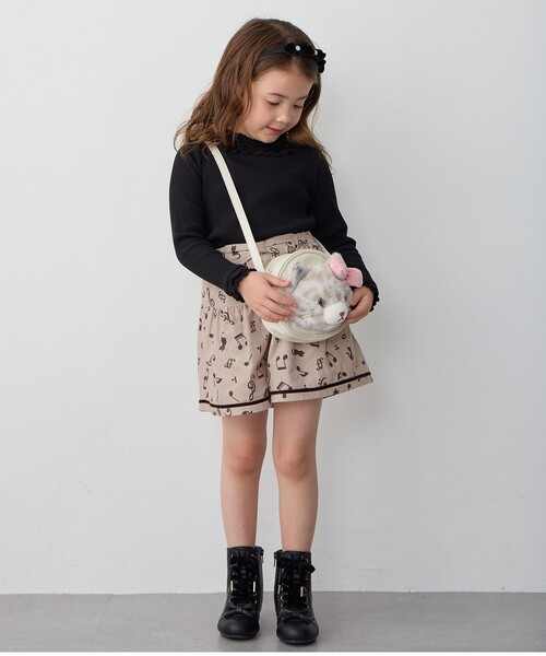 ANY（エニィ）の「ふわふわネコポシェット（ショルダーバッグ・キッズ・ベージュ系6/ブラック系・F）」の3枚目の写真