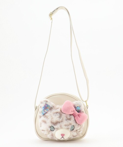 ANY（エニィ）の「ふわふわネコポシェット（ショルダーバッグ・キッズ・ベージュ系6/ブラック系・F）」の5枚目の写真