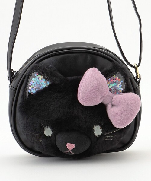 ANY（エニィ）の「ふわふわネコポシェット（ショルダーバッグ・キッズ・ベージュ系6/ブラック系・F）」の15枚目の写真