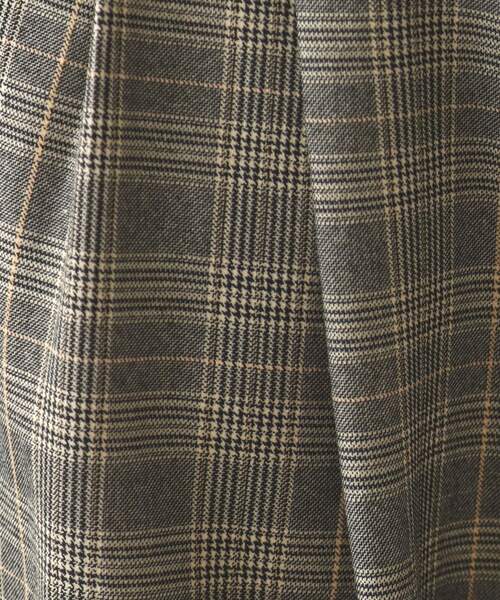 OPAQUE.CLIP（オペークドットクリップ）の「◆ストレッチチェックワイドパンツ【洗濯機洗い可】（その他パンツ・レディース・ブラウン系その他2/ベージュ系1・38/40/42）」の6枚目の写真