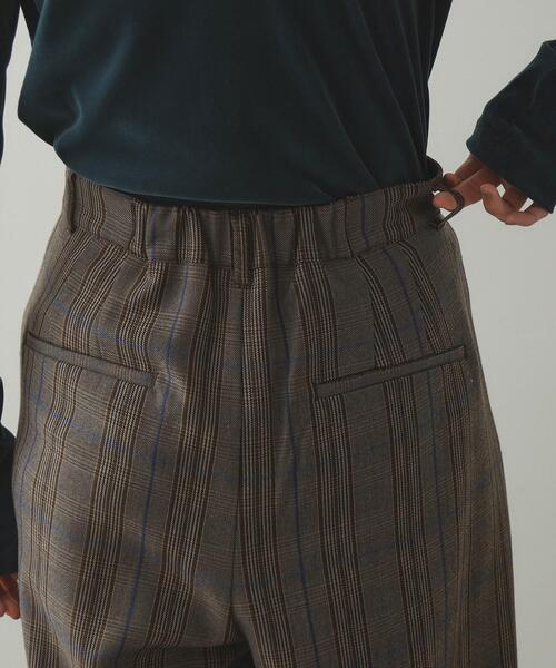 OPAQUE.CLIP（オペークドットクリップ）の「◆ストレッチチェックワイドパンツ【洗濯機洗い可】（その他パンツ・レディース・ブラウン系その他2/ベージュ系1・38/40/42）」の15枚目の写真