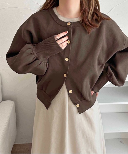 セール】【apres jour clair】ウッドボタンカーディガン【ZOZOTOWN限定