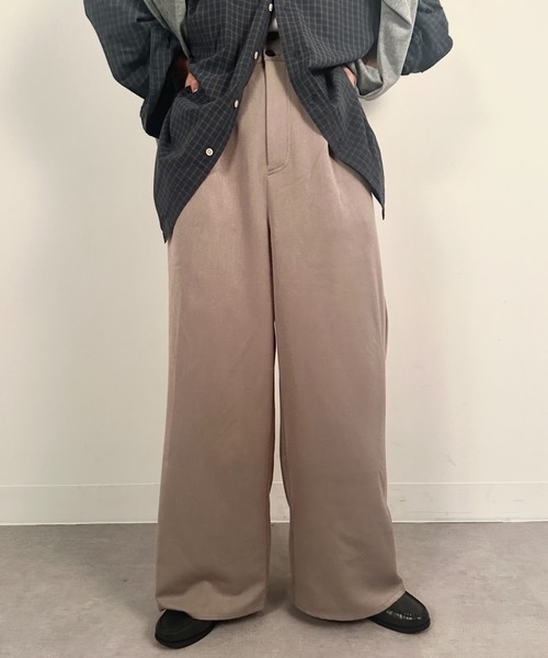 【セール】【vieux by MAISON BREEZE】Marvelt tuck wide pants #1（その他パンツ）｜vieux by MAISON BREEZE（ビューバイメゾンブリーズ）