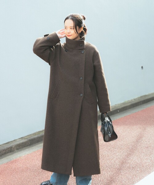 Ray BEAMS（レイビームス）の「モッサ スタンドカラー コート（その他