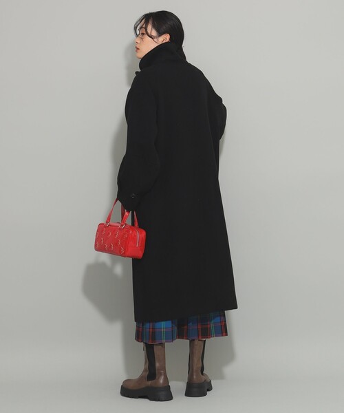 Ray BEAMS(レイビームス)の「モッサ スタンドカラー コート(その他アウター・レディース・ブラウン/ブラック・1/0)」の11枚目の写真