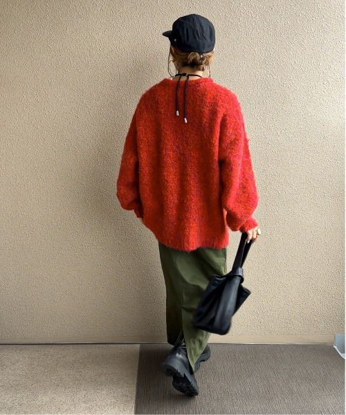 feepur by saya（フェピュールバイサヤ）の「【ハンドウォッシャブル】メランジブークレカラーニット（ニット/セーター・レディース・オレンジ/レッド/ピンク/シルバーグレー/ブルー/グレー・MEDIUM）」の10枚目の写真