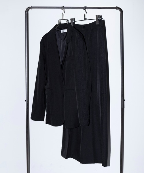 MAISON BREEZE reveur(メゾンブリーズレヴール)の「【MAISON BREEZE reveur】side lace tuck pants サイドレースタックパンツ(スラックス・レディース・ブラック/ブラウン・M/S)」の5枚目の写真