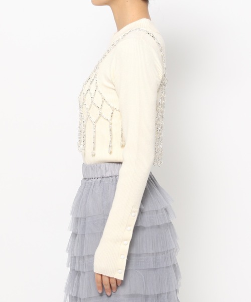 mysty woman(ミスティウーマン)の「スパークルビーズビスチェ 246425(その他トップス・レディース・シルバー・FREE)」の5枚目の写真