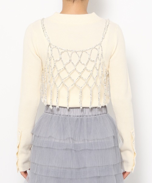 mysty woman(ミスティウーマン)の「スパークルビーズビスチェ 246425(その他トップス・レディース・シルバー・FREE)」の6枚目の写真