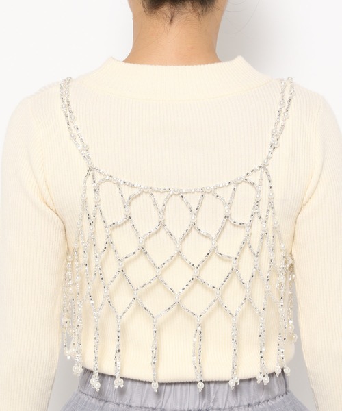 mysty woman(ミスティウーマン)の「スパークルビーズビスチェ 246425(その他トップス・レディース・シルバー・FREE)」の7枚目の写真