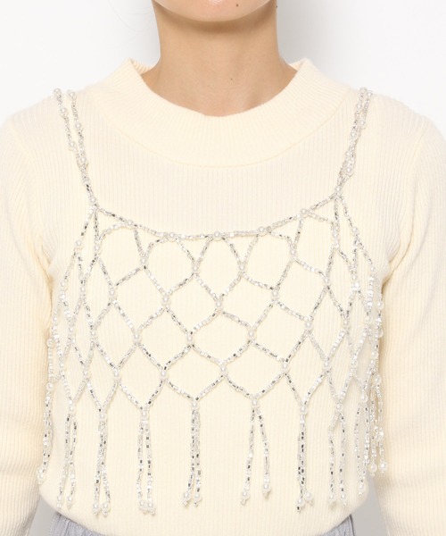mysty woman(ミスティウーマン)の「スパークルビーズビスチェ 246425(その他トップス・レディース・シルバー・FREE)」の8枚目の写真