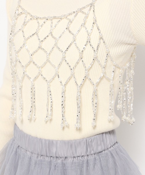 mysty woman(ミスティウーマン)の「スパークルビーズビスチェ 246425(その他トップス・レディース・シルバー・FREE)」の10枚目の写真