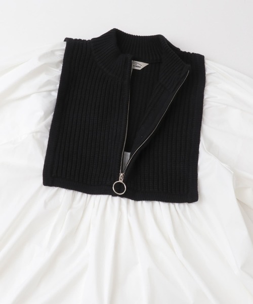 Torrazzo Donna（トラッゾドンナ）の「TORRAZZO DONNA　Knit Broad Cloth Maxi One-piece（ワンピース・レディース・ホワイト/ブラック・FREE）」の5枚目の写真