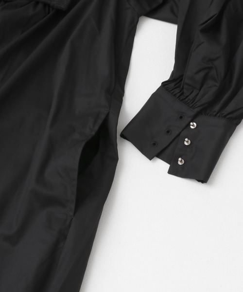 Torrazzo Donna（トラッゾドンナ）の「TORRAZZO DONNA　Knit Broad Cloth Maxi One-piece（ワンピース・レディース・ホワイト/ブラック・FREE）」の9枚目の写真