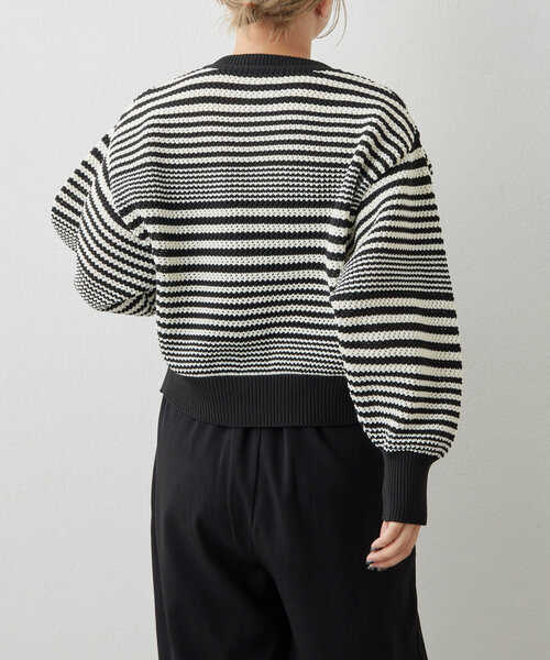 ear PAPILLONNER（イアパピヨネ）の「《洗濯機洗い可》ボーダーカーディガン【SUM1 STYLE(スミスタイル)】（カーディガン/ボレロ・レディース・レッド/ブラック・FREE）」の11枚目の写真