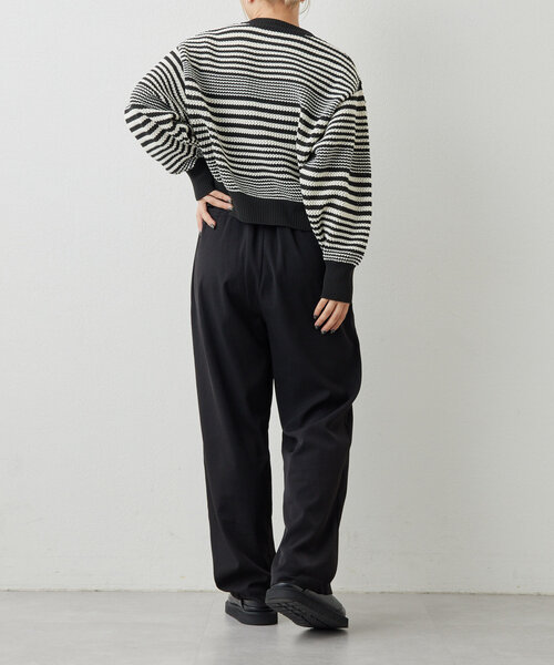 ear PAPILLONNER（イアパピヨネ）の「《洗濯機洗い可》ボーダーカーディガン【SUM1 STYLE(スミスタイル)】（カーディガン/ボレロ・レディース・レッド/ブラック・FREE）」の18枚目の写真